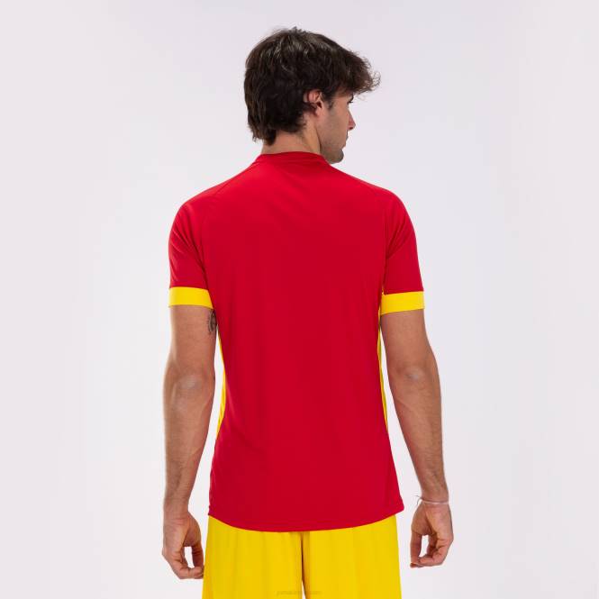gömlek kısa kollu süpernova ii Joma kırmızı Sarı erkekler 0RJD3162