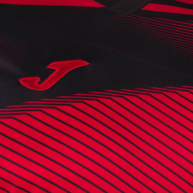 gömlek kısa kollu süpernova ii Joma kırmızı siyah erkekler 0RJD3161