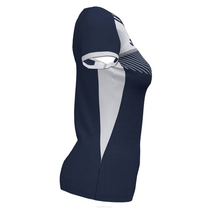 gömlek kısa kollu süpernova ii Joma lacivert beyaz kadınlar 0RJD3660