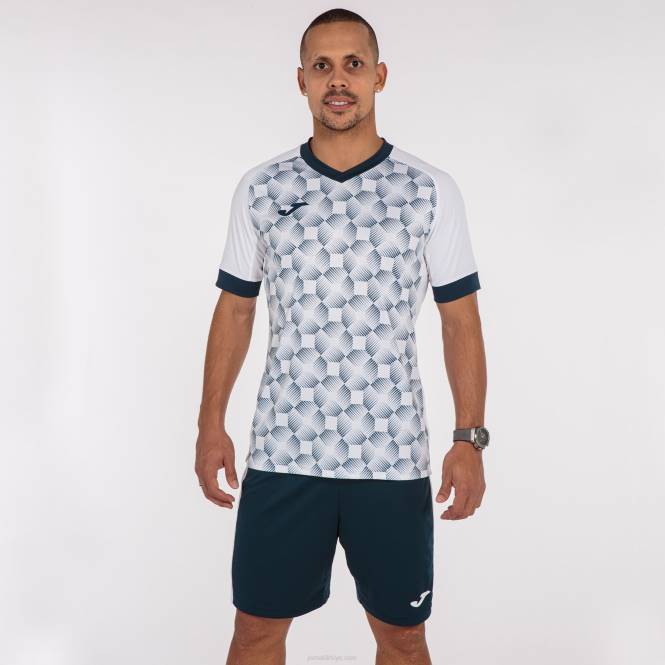 gömlek kısa kollu süpernova iii Joma beyaz lacivert erkekler 0RJD118
