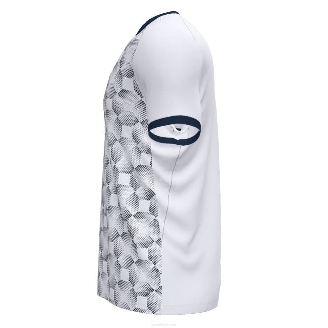 gömlek kısa kollu süpernova iii Joma beyaz lacivert erkekler 0RJD118