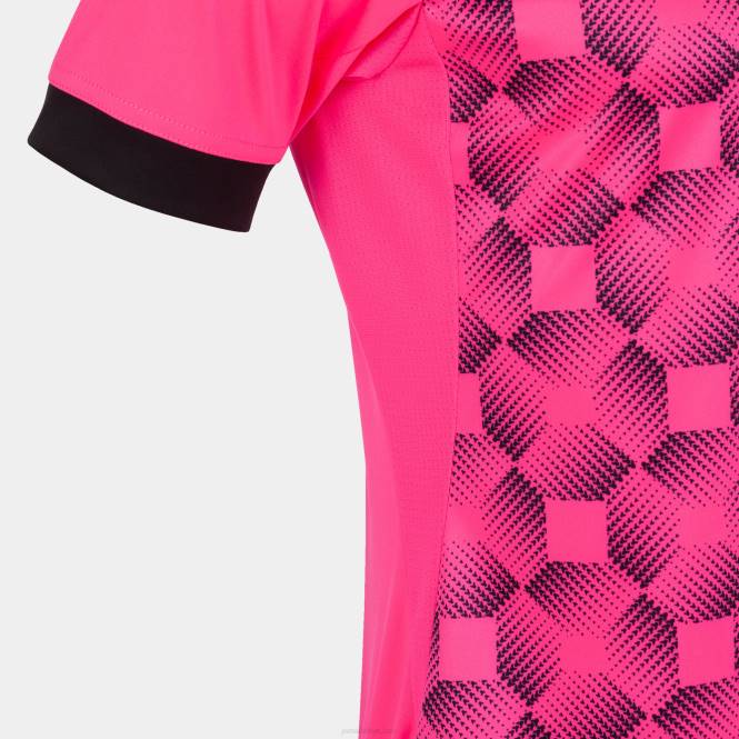 gömlek kısa kollu süpernova iii Joma floresan pembe siyah erkekler 0RJD4270