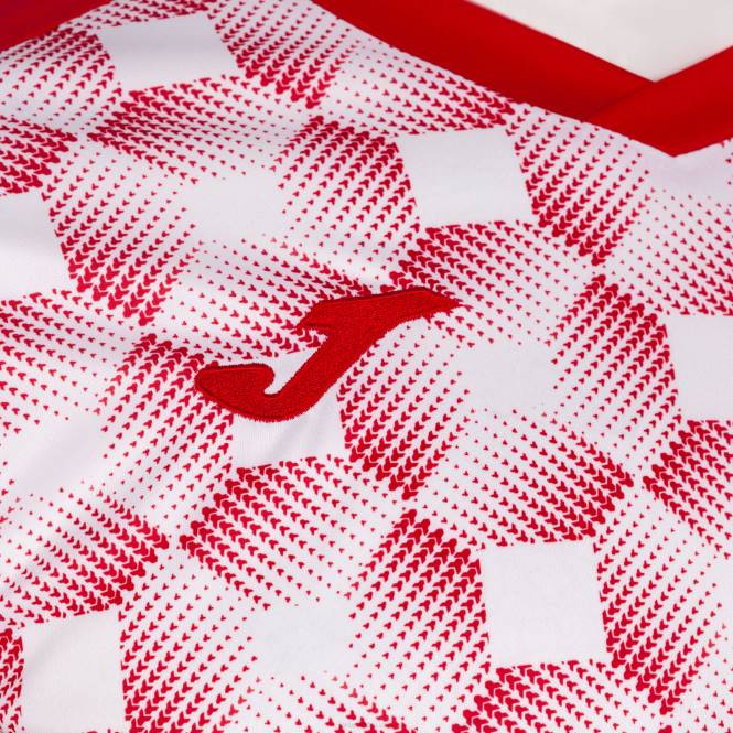 gömlek kısa kollu süpernova iii Joma kırmızı beyaz erkekler 0RJD3064