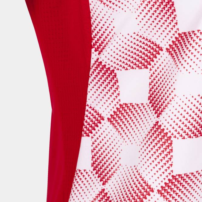 gömlek kısa kollu süpernova iii Joma kırmızı beyaz kadınlar 0RJD3772