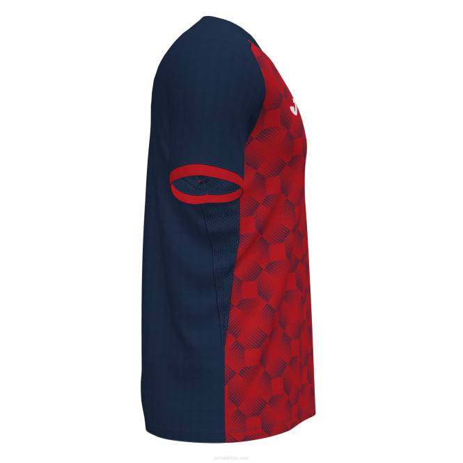 gömlek kısa kollu süpernova iii Joma lacivert kırmızı erkekler 0RJD3321