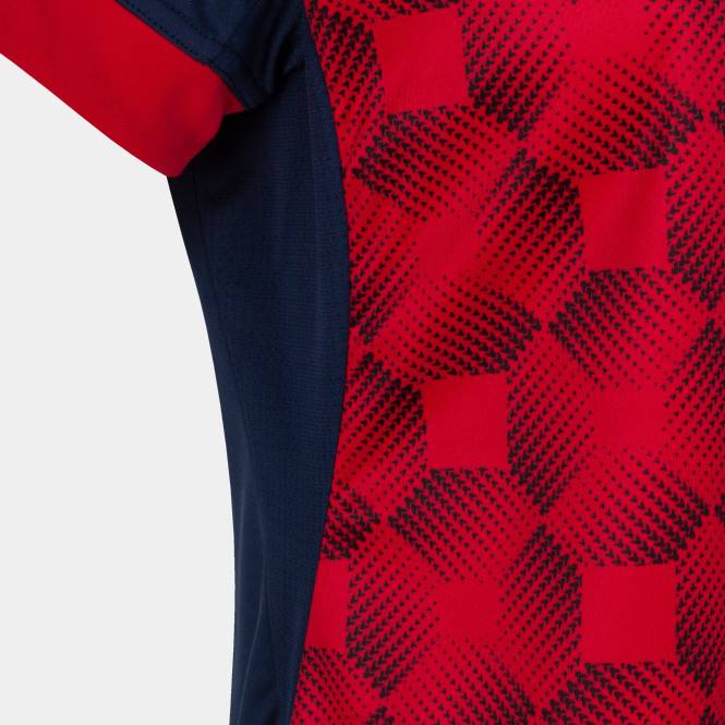 gömlek kısa kollu süpernova iii Joma lacivert kırmızı kadınlar 0RJD2201