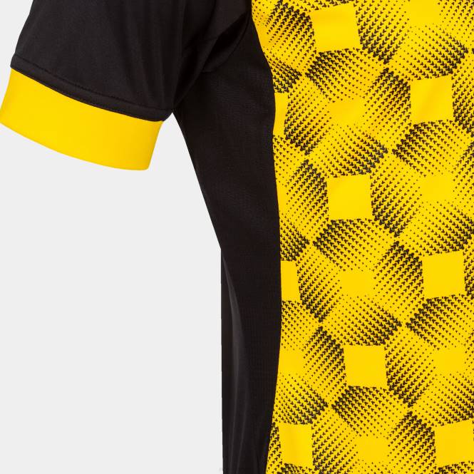 gömlek kısa kollu süpernova iii Joma siyah Sarı erkekler 0RJD3066
