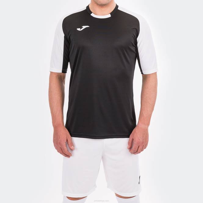 gömlek kısa kollu temel Joma siyah beyaz erkekler 0RJD4350