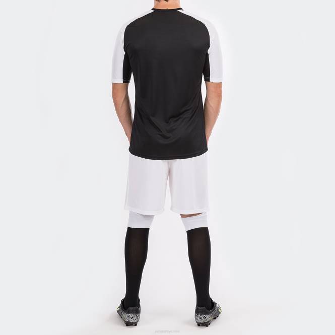 gömlek kısa kollu temel Joma siyah beyaz erkekler 0RJD4350