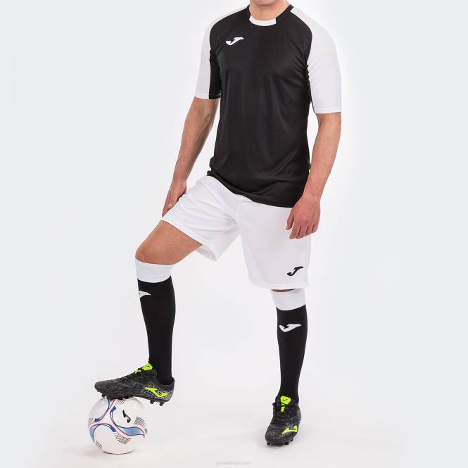 gömlek kısa kollu temel Joma siyah beyaz erkekler 0RJD4350