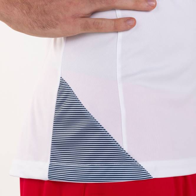 gömlek kısa kollu temel ii Joma beyaz lacivert erkekler 0RJD922