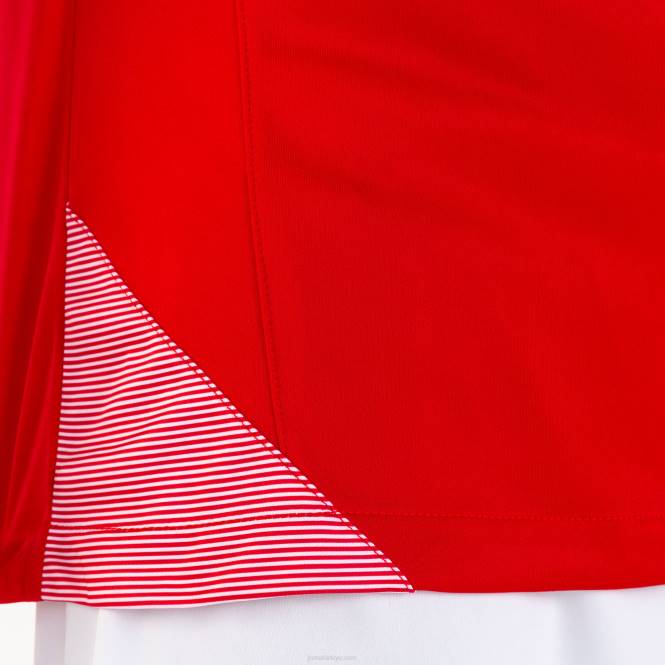 gömlek kısa kollu temel ii Joma kırmızı beyaz erkekler 0RJD4145