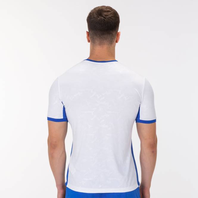 gömlek kısa kollu toletum ii Joma beyaz kraliyet mavisi erkekler 0RJD4625