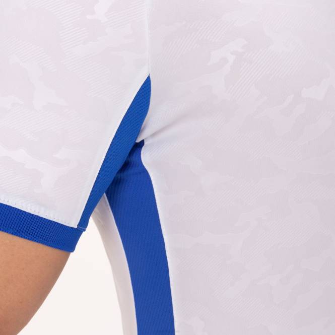 gömlek kısa kollu toletum ii Joma beyaz kraliyet mavisi erkekler 0RJD4625