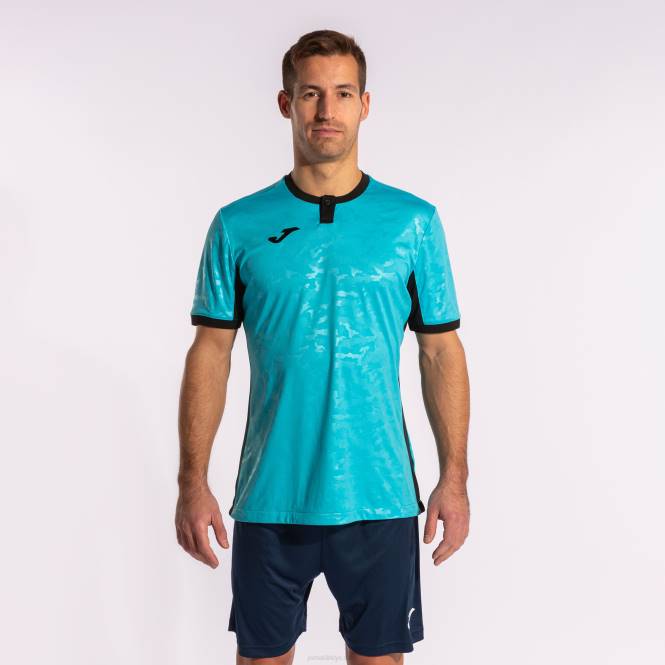 gömlek kısa kollu toletum ii Joma floresan turkuaz lacivert erkekler 0RJD3402