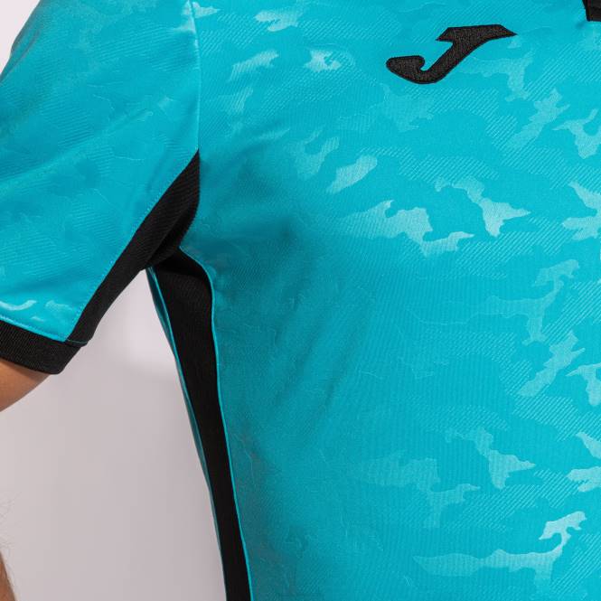 gömlek kısa kollu toletum ii Joma floresan turkuaz lacivert erkekler 0RJD3402