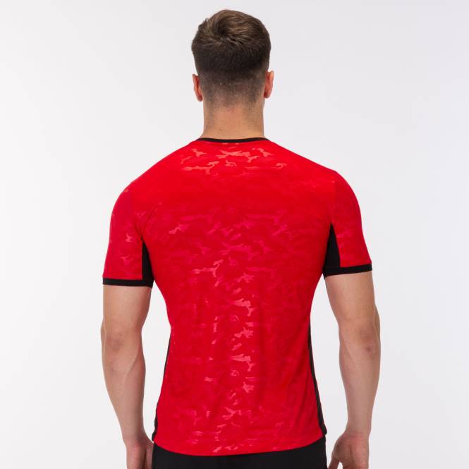 gömlek kısa kollu toletum ii Joma kırmızı siyah erkekler 0RJD1295