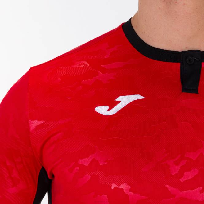 gömlek kısa kollu toletum ii Joma kırmızı siyah erkekler 0RJD1295