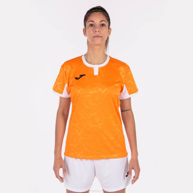 gömlek kısa kollu toletum ii Joma turuncu beyaz kadınlar 0RJD2600