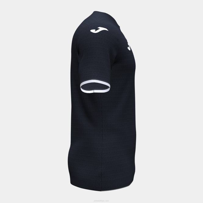 gömlek kısa kollu toletum iv Joma siyah beyaz erkekler 0RJD4414