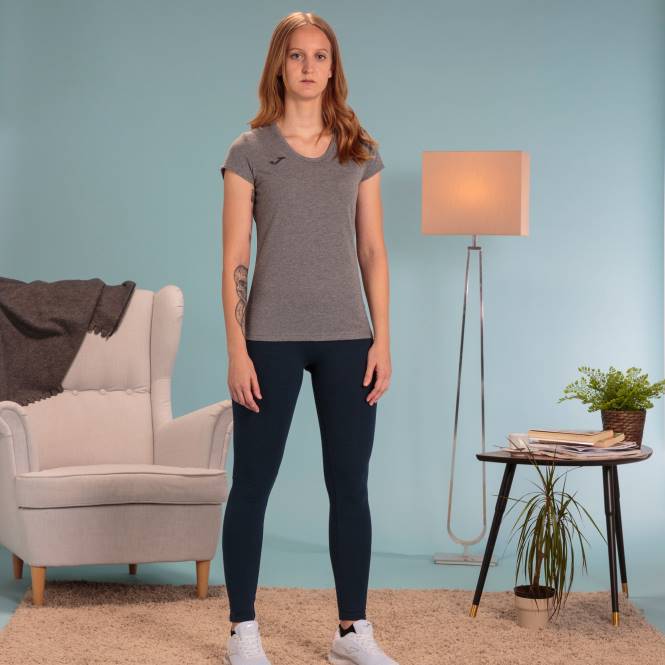 gömlek kısa kollu verona Joma melanj grisi kadınlar 0RJD1626