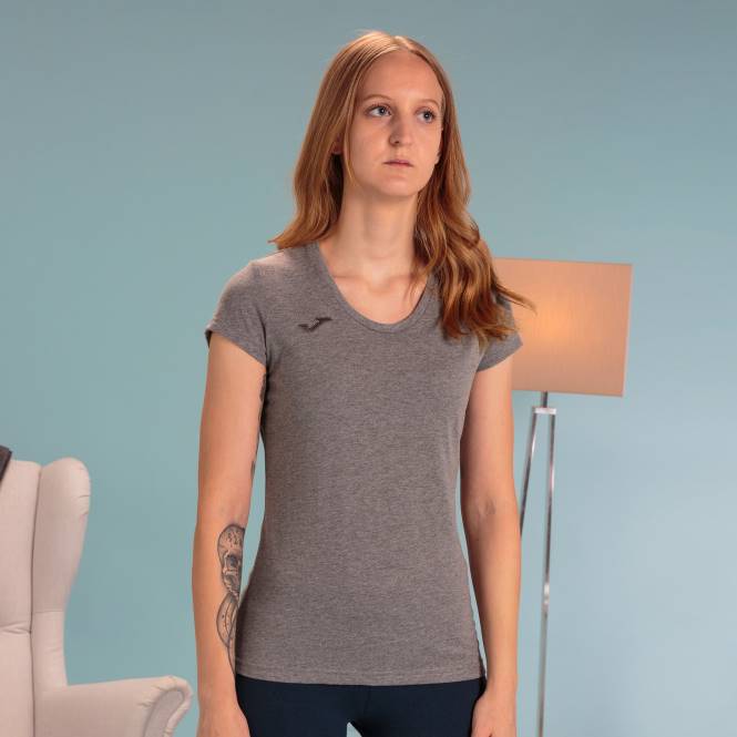 gömlek kısa kollu verona Joma melanj grisi kadınlar 0RJD1626