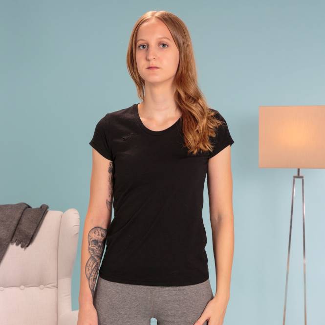 gömlek kısa kollu verona Joma siyah kadınlar 0RJD3623