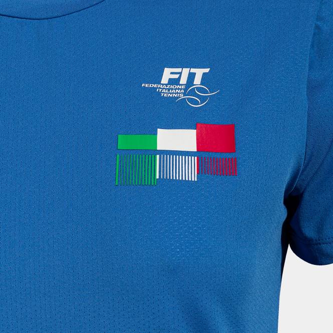 gömlek kısa kollu İtalyan tenis federasyonu Joma Kraliyet mavisi kadınlar 0RJD2058