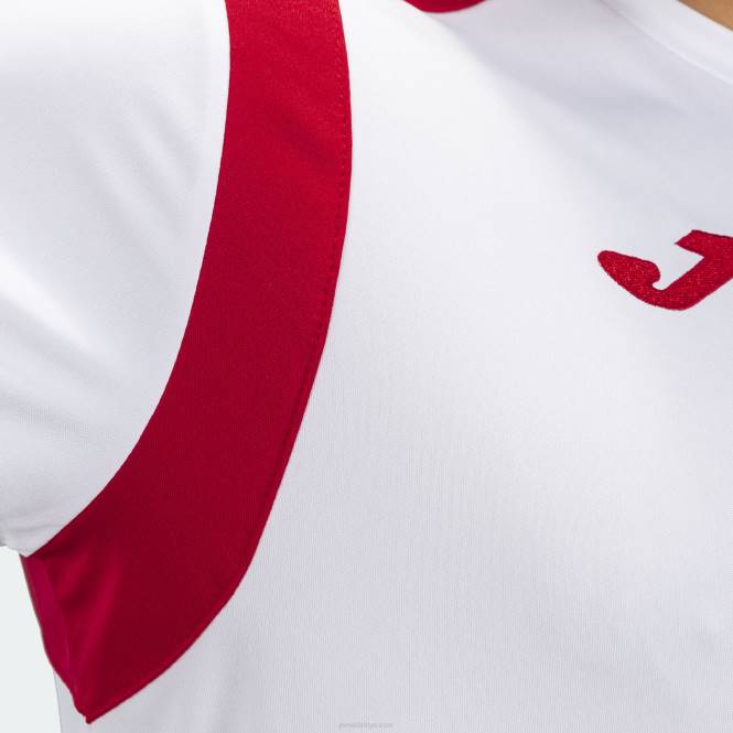 gömlek kısa kollu şampiyonluk v Joma Beyaz kırmızı erkekler 0RJD553