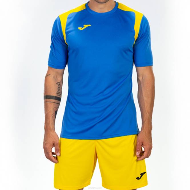 gömlek kısa kollu şampiyonluk v Joma kraliyet mavisi sarı erkekler 0RJD3468