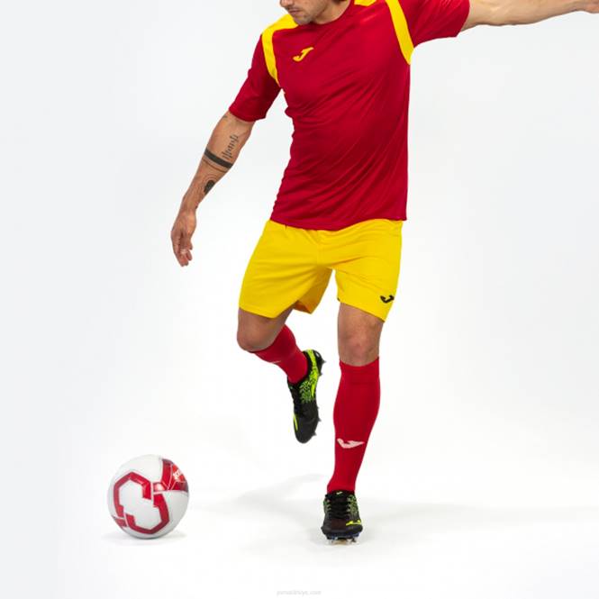 gömlek kısa kollu şampiyonluk v Joma kırmızı Sarı erkekler 0RJD2948