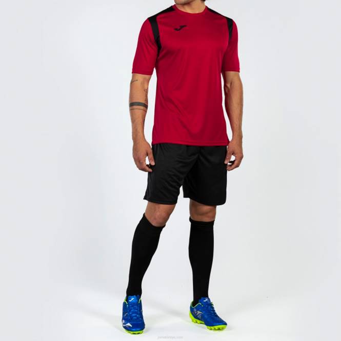 gömlek kısa kollu şampiyonluk v Joma kırmızı siyah erkekler 0RJD3212
