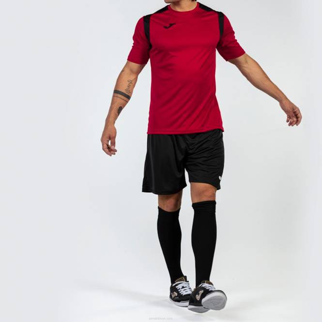 gömlek kısa kollu şampiyonluk v Joma kırmızı siyah erkekler 0RJD3212