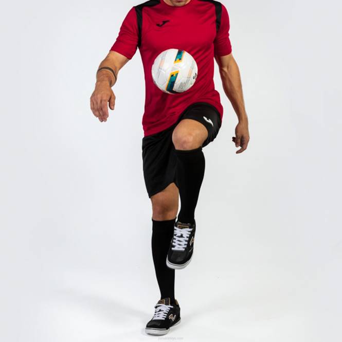 gömlek kısa kollu şampiyonluk v Joma kırmızı siyah erkekler 0RJD3212