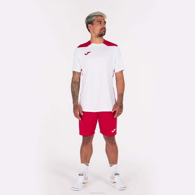 gömlek kısa kollu şampiyonluk vi Joma Beyaz kırmızı erkekler 0RJD4183