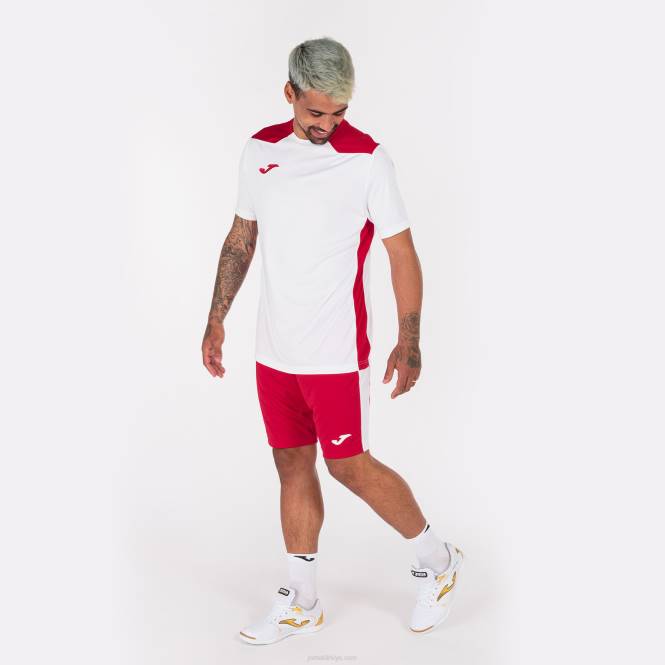 gömlek kısa kollu şampiyonluk vi Joma Beyaz kırmızı erkekler 0RJD4183