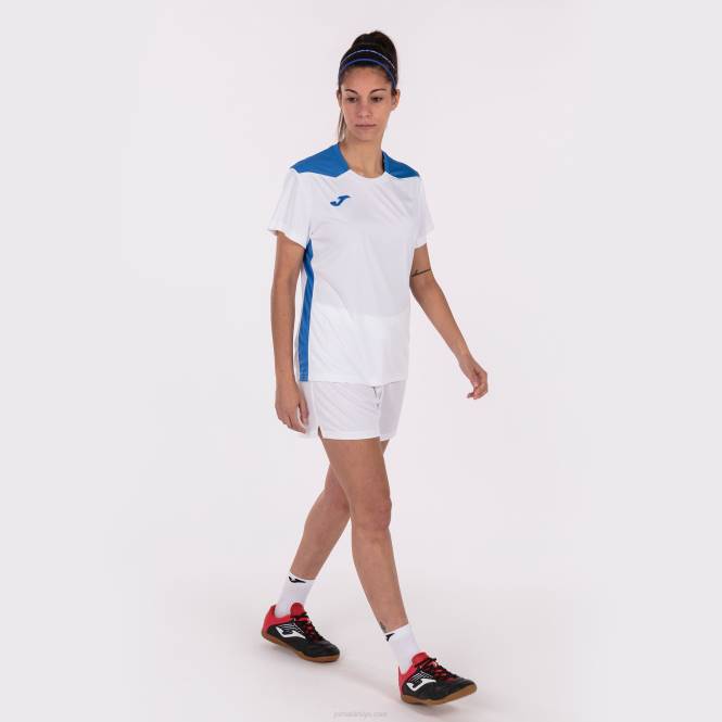 gömlek kısa kollu şampiyonluk vi Joma beyaz kraliyet mavisi kadınlar 0RJD3963