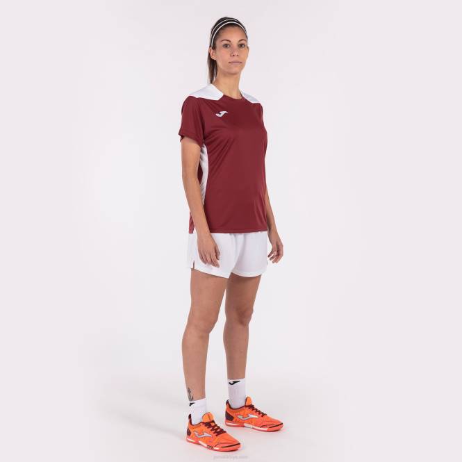 gömlek kısa kollu şampiyonluk vi Joma bordo beyaz kadınlar 0RJD2575