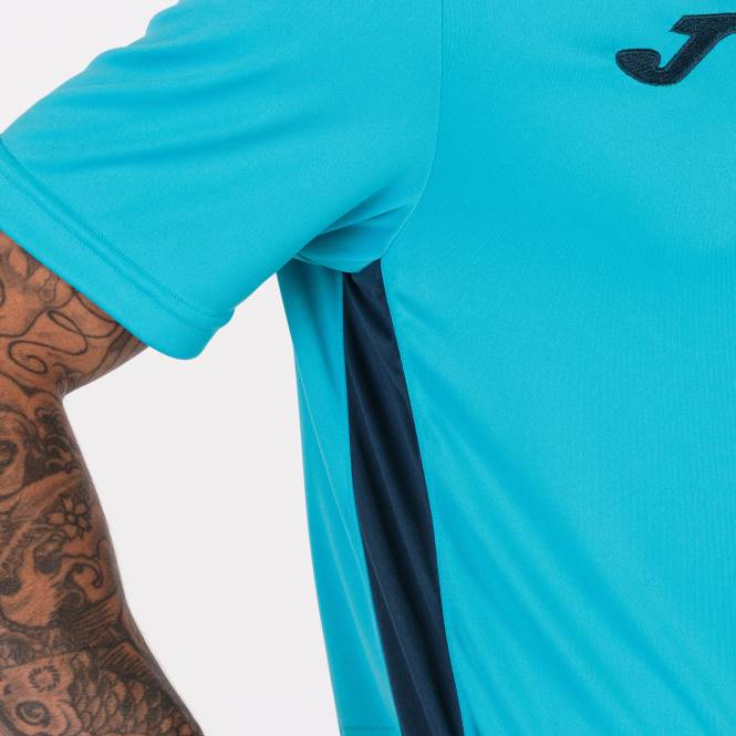 gömlek kısa kollu şampiyonluk vi Joma floresan turkuaz lacivert erkekler 0RJD1469