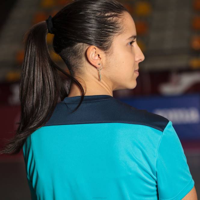 gömlek kısa kollu şampiyonluk vi Joma floresan turkuaz lacivert kadınlar 0RJD2659