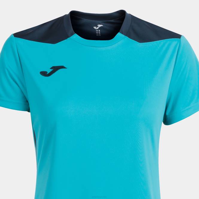 gömlek kısa kollu şampiyonluk vi Joma floresan turkuaz lacivert kadınlar 0RJD2659