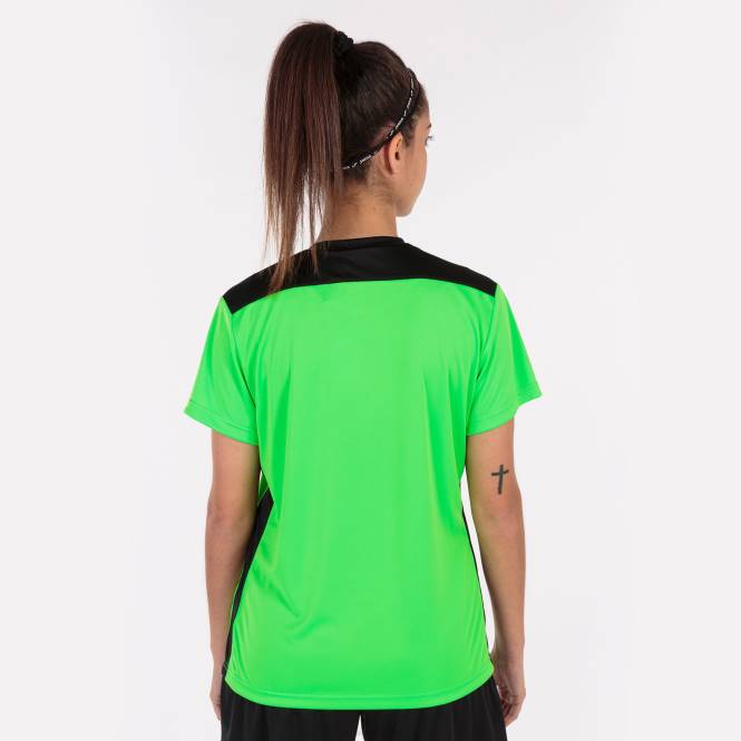 gömlek kısa kollu şampiyonluk vi Joma floresan yeşil siyah kadınlar 0RJD4009