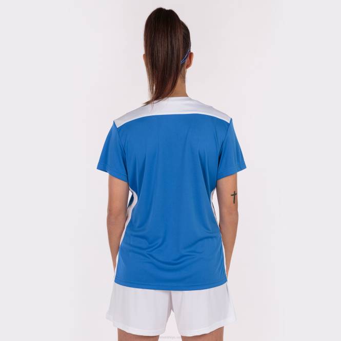 gömlek kısa kollu şampiyonluk vi Joma kraliyet mavisi beyaz kadınlar 0RJD2375