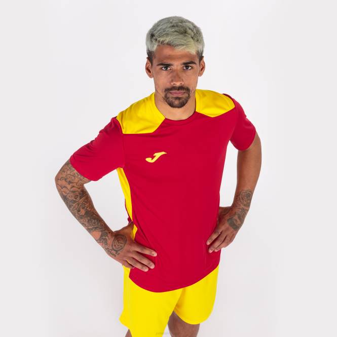 gömlek kısa kollu şampiyonluk vi Joma kırmızı Sarı erkekler 0RJD3259