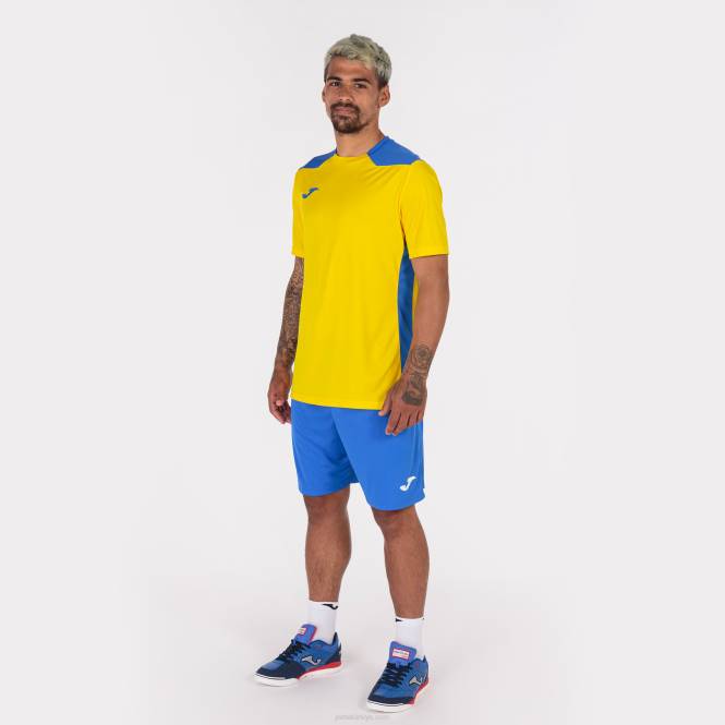 gömlek kısa kollu şampiyonluk vi Joma sarı kraliyet mavisi erkekler 0RJD3097