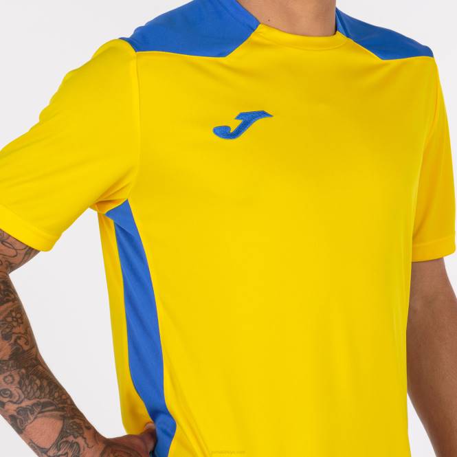 gömlek kısa kollu şampiyonluk vi Joma sarı kraliyet mavisi erkekler 0RJD3097