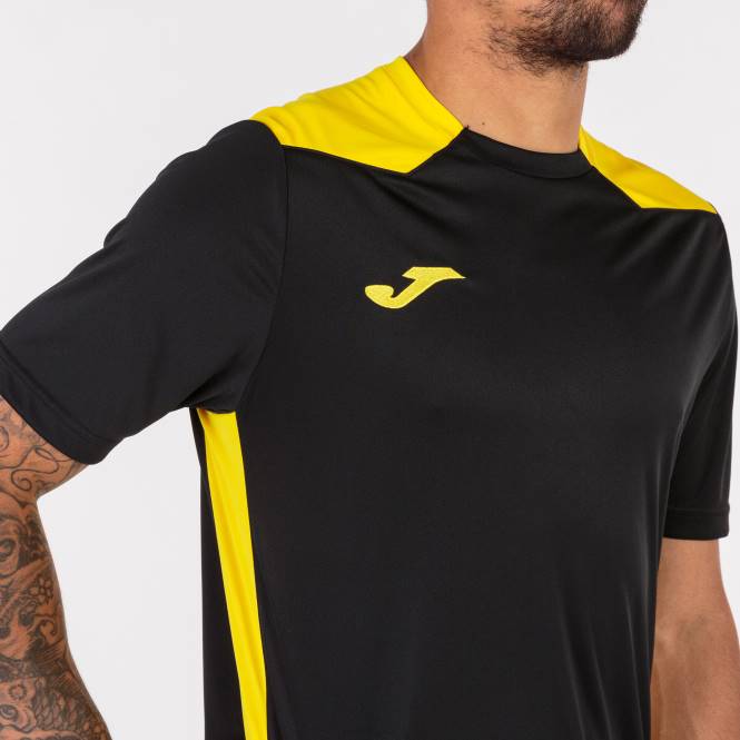 gömlek kısa kollu şampiyonluk vi Joma siyah Sarı erkekler 0RJD3033