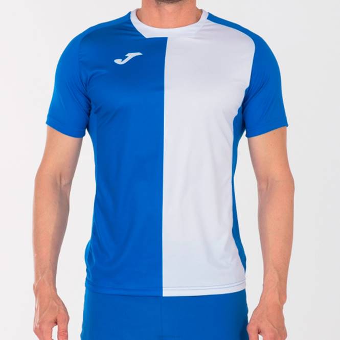gömlek kısa kollu şehir Joma kraliyet mavisi beyaz erkekler 0RJD537
