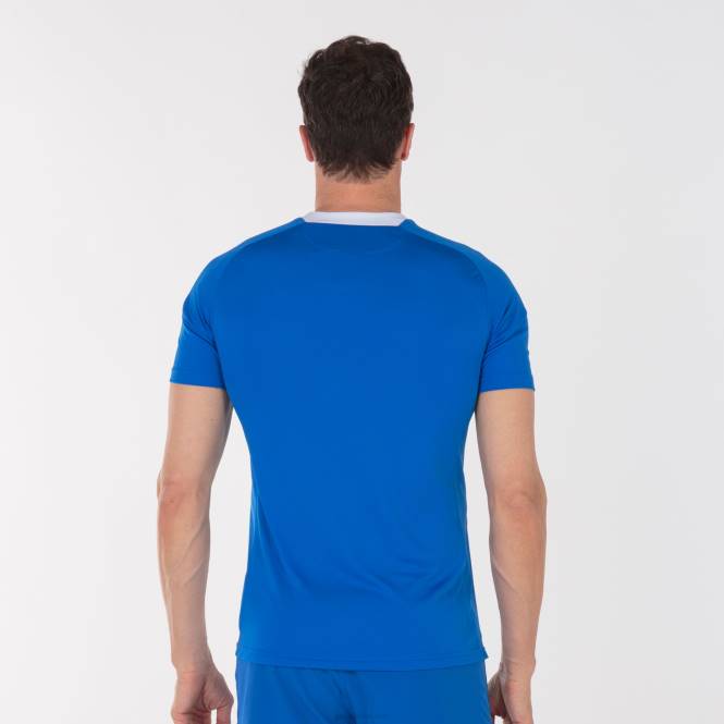 gömlek kısa kollu şehir Joma kraliyet mavisi beyaz erkekler 0RJD537