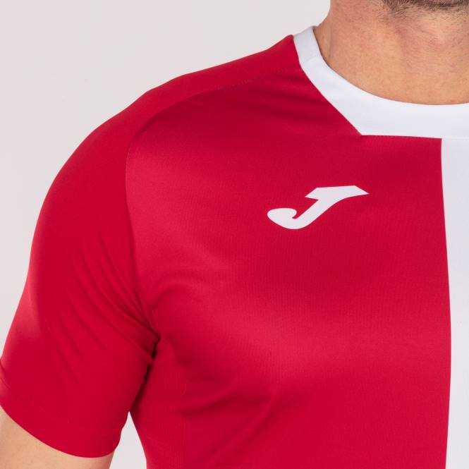 gömlek kısa kollu şehir Joma kırmızı beyaz erkekler 0RJD2882